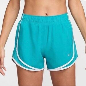 Nike Women's Dri-FIT Tempo Running Shorts Size XL Teal Lined Outdoor Workout